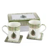 Spode 5 Piece Christmas Tree Mug & Coaster Set In Multi