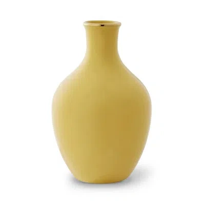 Spode 6" Posy Vase In Turquoise In Yellow