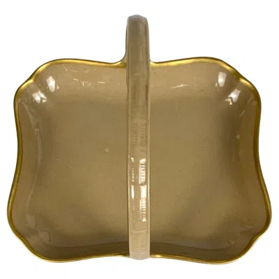 Pre-owned Spode A Drabware Tray With Handle Made By  England Circa 1825 In Brown