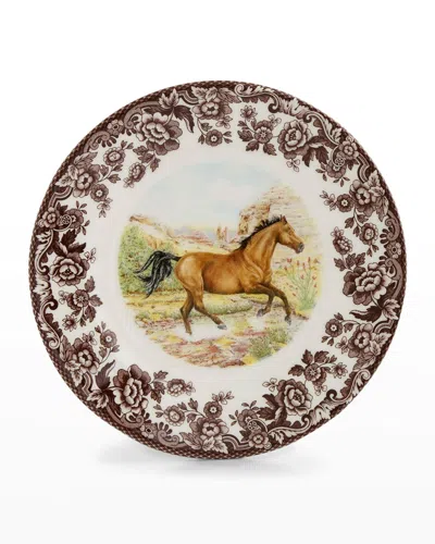 Spode American Quarter Horse Salad Plate In Brown