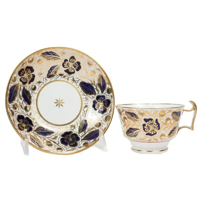 Pre-owned Spode Antique Early 19th Century  Porcelain Pattern Number 2408 Tea Cup & Saucer In Sand