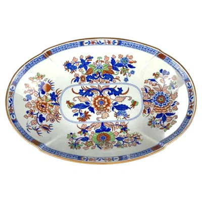 Pre-owned Spode Antique English Ironstone Bowl Decorated In The Imari Palette, Circa 1830 In Gray