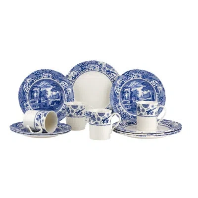 Spode Bi Brocato 12 Pc Set In Blue