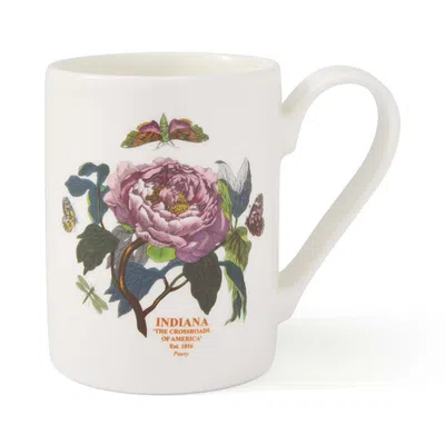Spode Blossoming States 11 Ounce Earthenware Mug In Indiana Peony