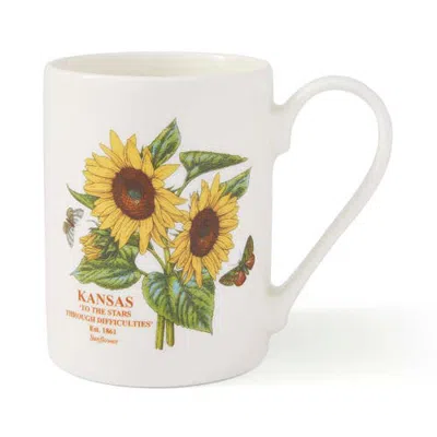 Spode Blossoming States 11 Ounce Earthenware Mug In Kansas Sunflower