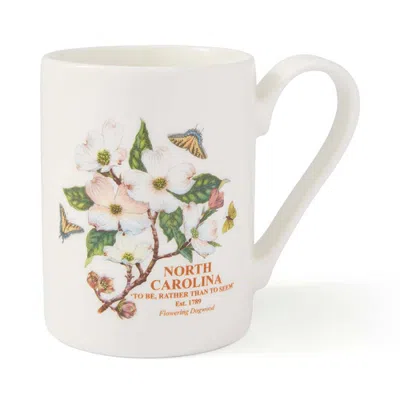 Spode Blossoming States 11 Ounce Earthenware Mug In North Carolina Dogwood