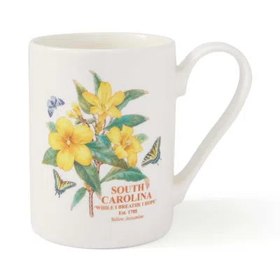 Spode Blossoming States 11 Ounce Earthenware Mug In South Carolina Jasmine