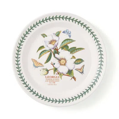 Spode Blossoming States Earthenware 10" Dinner Plate In Georgia Cherokee Rose