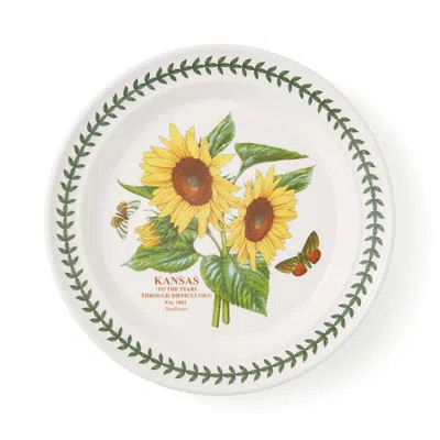 Spode Blossoming States Earthenware 10" Dinner Plate In Kansas Sunflower
