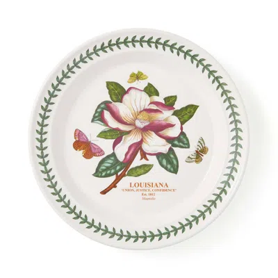 Spode Blossoming States Earthenware 10" Dinner Plate In Louisiana Magnolia