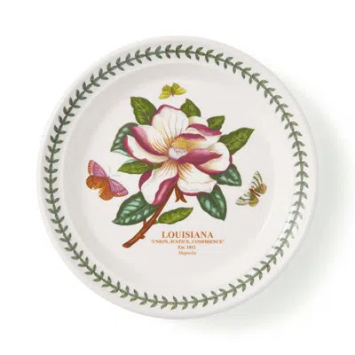 Spode Blossoming States Earthenware 8" Salad Plate In Louisiana Magnolia