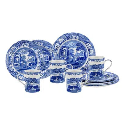 Spode Blue Italian 12 Piece Dinnerware Set, Service For 4