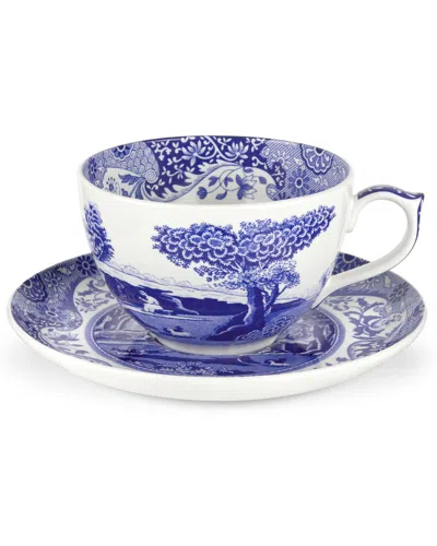 Spode Blue Italian 20oz Jumbo Cup & Saucer