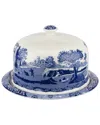 Spode Blue Italian 2pc Serving Platter With Dome In Blue
