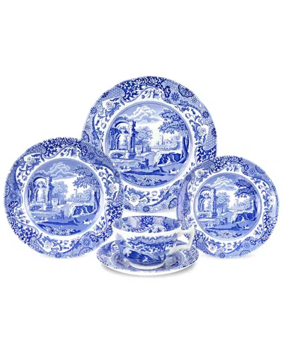 Spode Blue Italian 5pc Place Setting