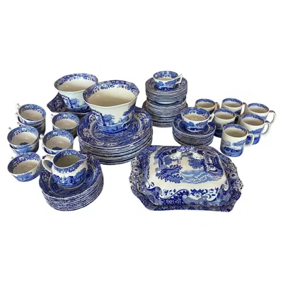 Pre-owned Spode Blue Italian 81 Piece Dinner Set