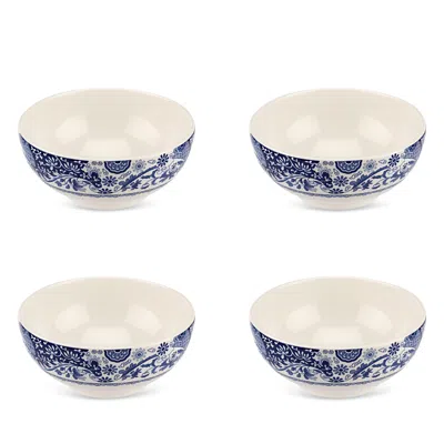 Spode Blue Italian Brocato 5.5 Bowl, Set Of 4