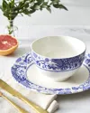Spode Blue Italian Brocato 6" Rice Bowls, Set Of 4 In Blue