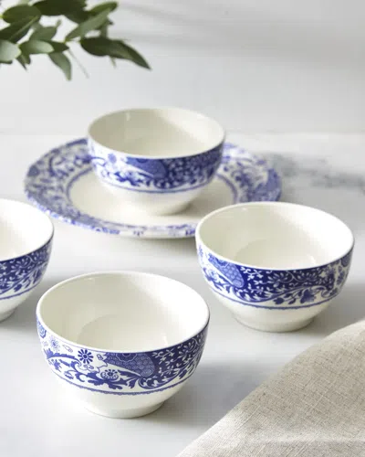 Spode Blue Italian Brocato Dip Bowls, Set Of 4