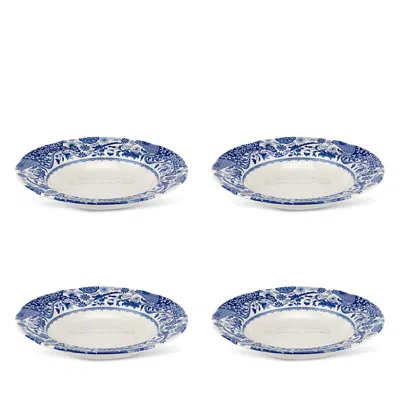 Spode Blue Italian Brocato Soup Plate, Set Of 4