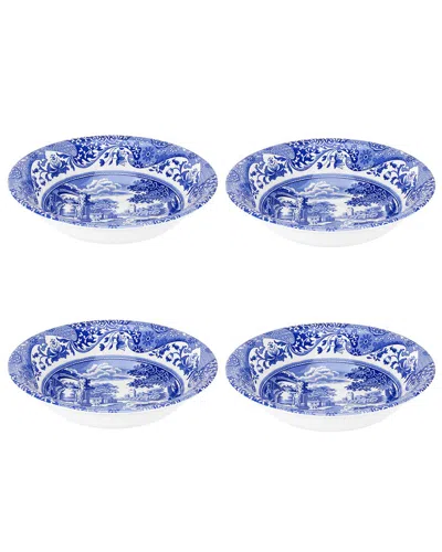 Spode Blue Italian Cereal Bowls Set Of 4