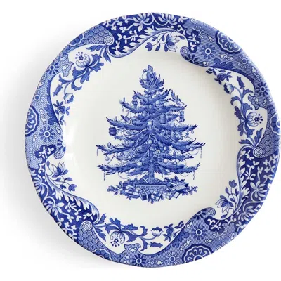 Spode Blue Italian Christmas Plate In 8"