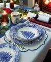 Spode Blue Italian Christmas Tree Dinnerware Collection In Blue