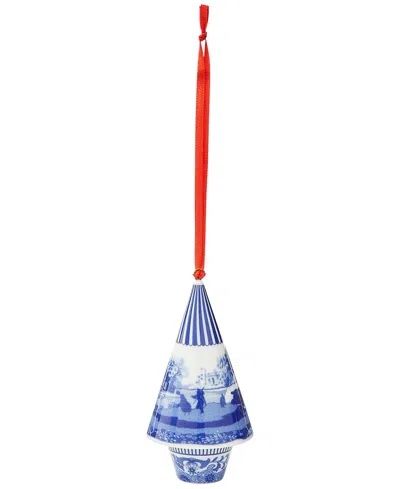 Spode Blue Italian Christmas Tree Ornament In Multi