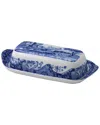 Spode Blue Italian Covered Butter Dish In Blue