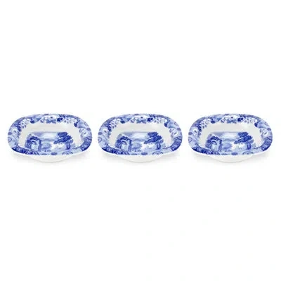 Spode Blue Italian Dip Dishes 5" In Blue;white