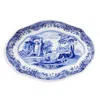 Spode Blue Italian Oval Fluted Dish In Blue