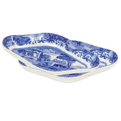 Spode Blue Italian Pickle Dishes 8.5x5.5" In Blue;white