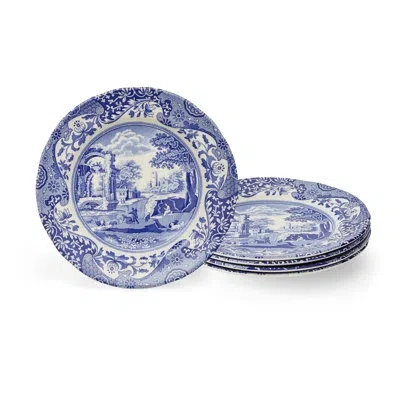 Spode Blue Italian Salad Plate 7 1/4" In Blue;white
