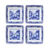Spode Blue Italian Square Dishes, Set Of 4 In Blue