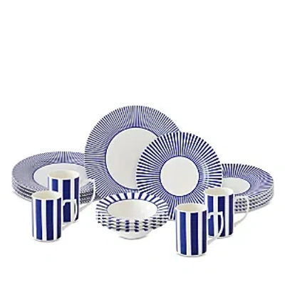 SPODE BLUE ITALIAN STECATTO DINNERWARE, 16 PIECE SET