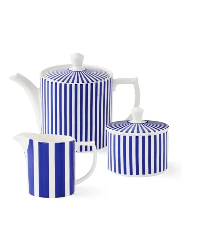 Spode Blue Italian Stecatto Tea Serving Set In Multi