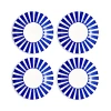 Spode Blue Italian Steccato Bold Stripe Tidbit Plates, Set Of 4 In Blue