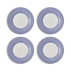 SPODE BLUE ITALIAN STECCATO DINNER PLATES, SET OF 4