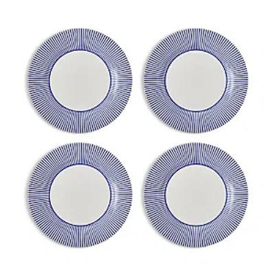 Spode Blue Italian Steccato Dinner Plates, Set Of 4