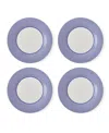 Spode Blue Italian Steccato Dinner Plates, Set Of 4 In Blue