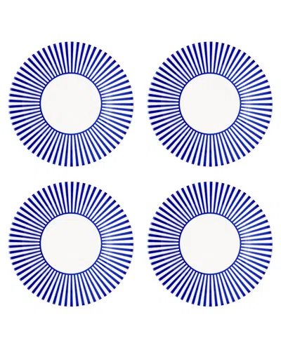 Spode Blue Italian Steccato Narrow Stripe Side Plates, Set Of 4