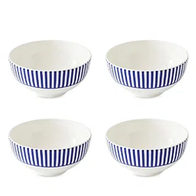 Spode Blue Italian Steccato Rimless Bowls, Set Of 4