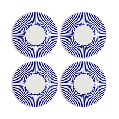 Spode Blue Italian Steccato Salad Plates, Set Of 4