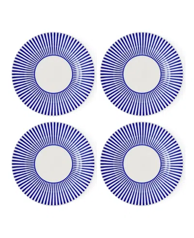 Spode Blue Italian Steccato Salad Plates, Set Of 4