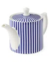 Spode Blue Italian Steccato Teapot In Blue