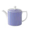 Spode Blue Italian Steccato Teapot In Blue