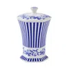 Spode Blue Italian Steccato Vase In Blue
