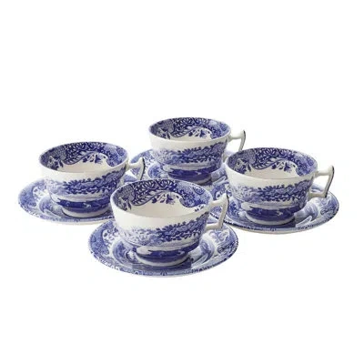 Spode Blue Italian Teacup & Saucer 7 oz