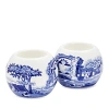 Spode Blue Italian Tealight Holders, Set Of 2 In Blue