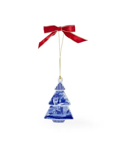 Spode Blue Italian Tree Shaped Ornament